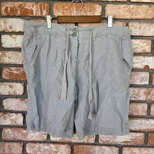 CAROLE LITTLE Gray Casual Drawstring Shorts